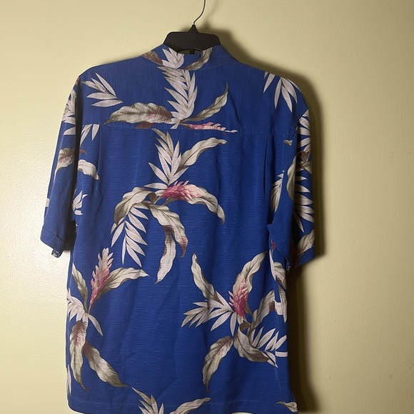 Jamaican jazz authentic island style Blue Casual Button Down Shirt - Picture 4 of 6